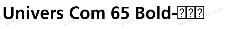 Univers Com 65 Bold字体转换
